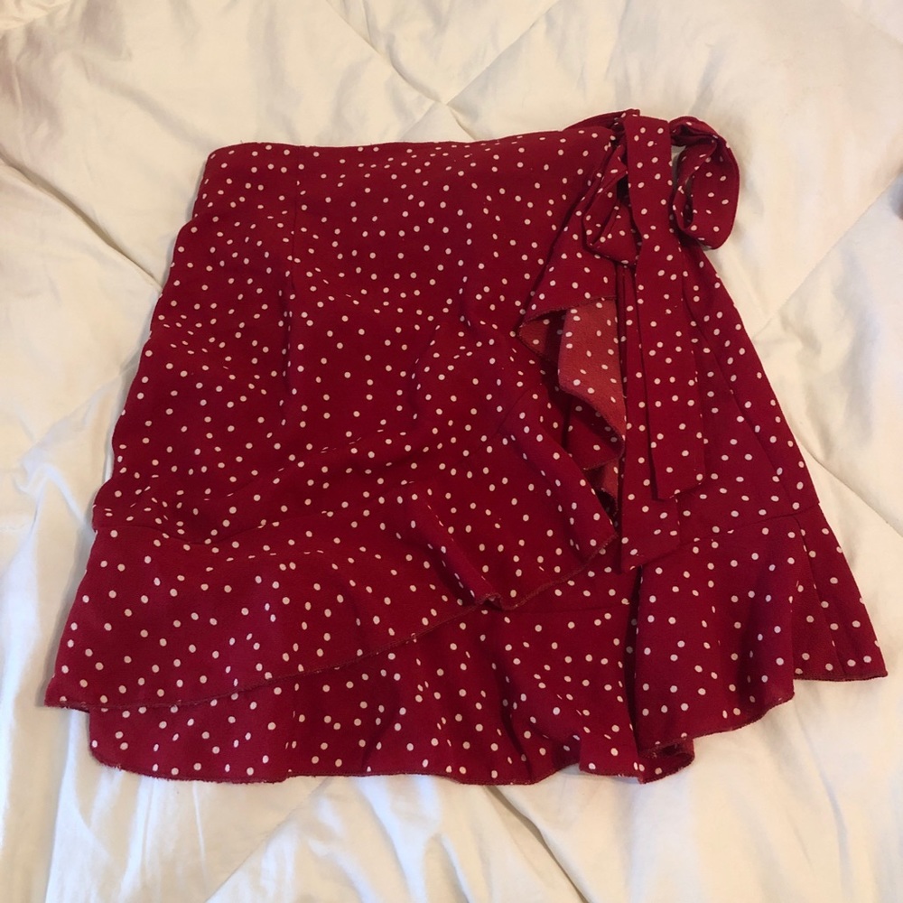 Red polkadot skirt